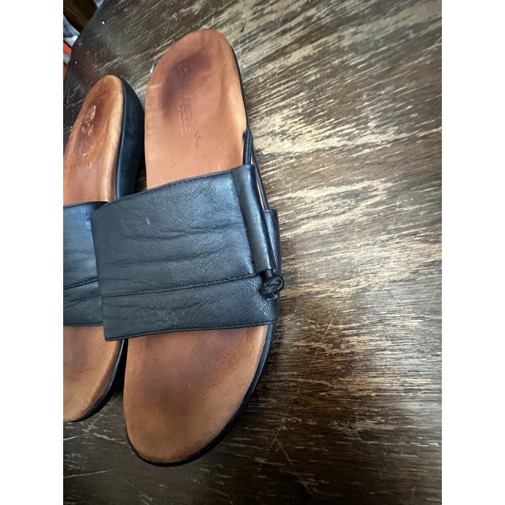 Gentle Souls Gollum Black Leather Slip-On Flat Size 11 Preowned Rare Find